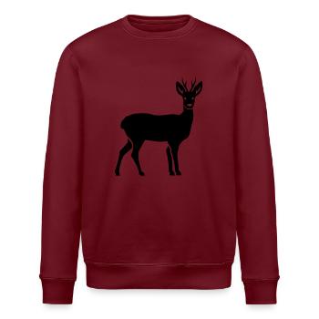 Reh - Stanley/Stella Unisex Bio-Sweatshirt ROLLER - Burgunderrot - Vorne - Nik (191cm)
