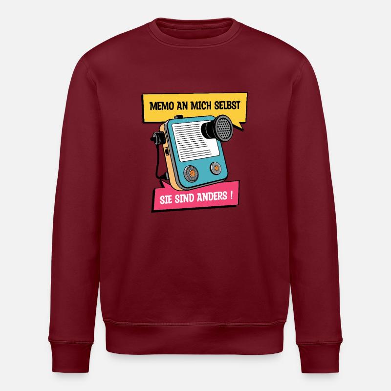 Sie sind anders ! - Stanley/Stella Unisex Bio-Sweatshirt ROLLER - Burgunderrot