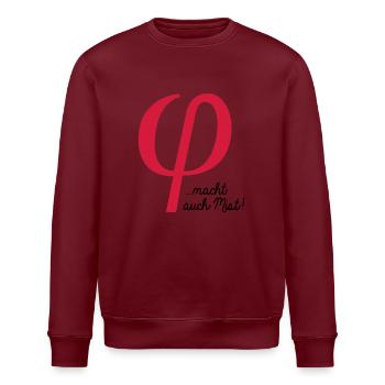 klein phi macht auch Mist - Stanley/Stella Unisex Bio-Sweatshirt ROLLER - Burgunderrot - Vorne - Nik (191cm)