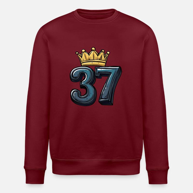 37 Number Krone - Stanley/Stella ROLLER Unisex Organic Sweatshirt - burgundy