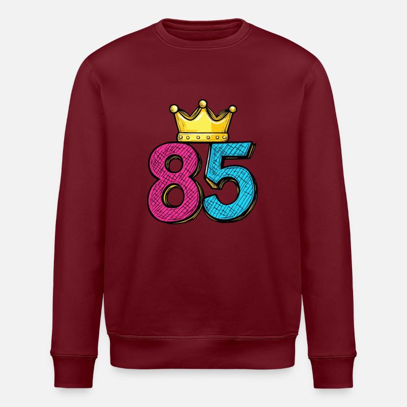 85 Number Crown - Stanley/Stella ROLLER Unisex Organic Sweatshirt - burgundy
