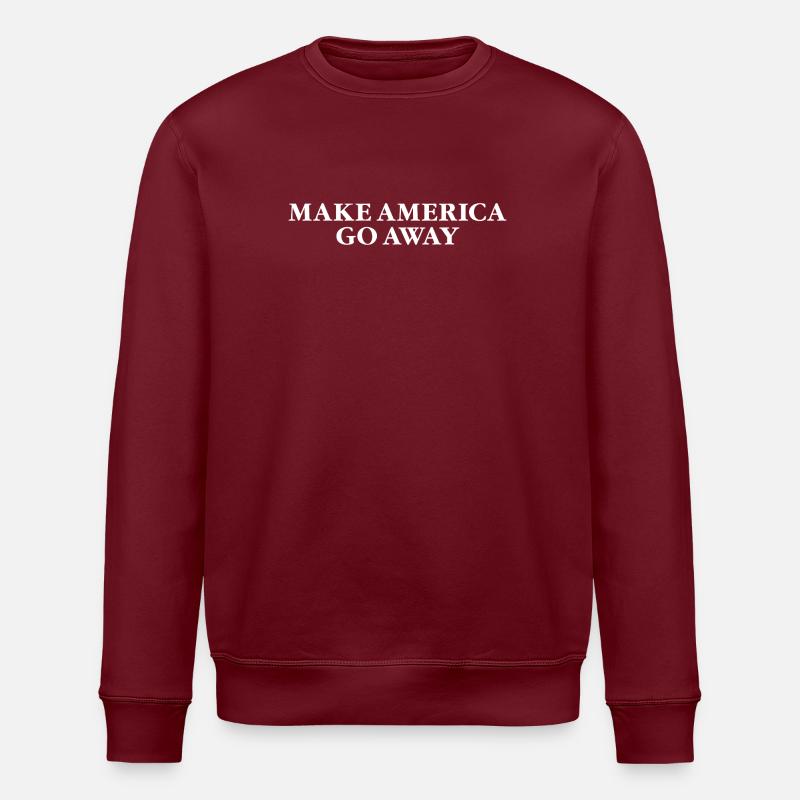 LASS AMERIKA VERSCHWINDEN. - Stanley/Stella Unisex Bio-Sweatshirt ROLLER - Burgunderrot