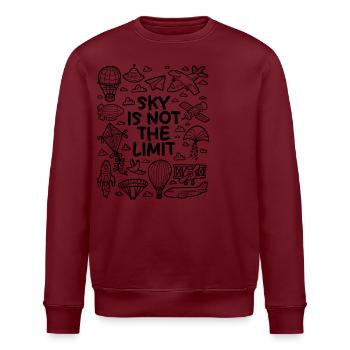 Der Himmel ist nicht das Limit - Stanley/Stella Unisex Bio-Sweatshirt ROLLER - Burgunderrot - Vorne - Nik (191cm)