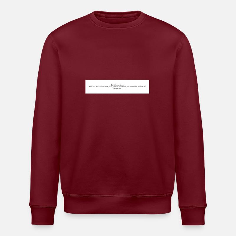 IMG 9799 - Stanley/Stella Unisex Bio-Sweatshirt ROLLER - Burgunderrot