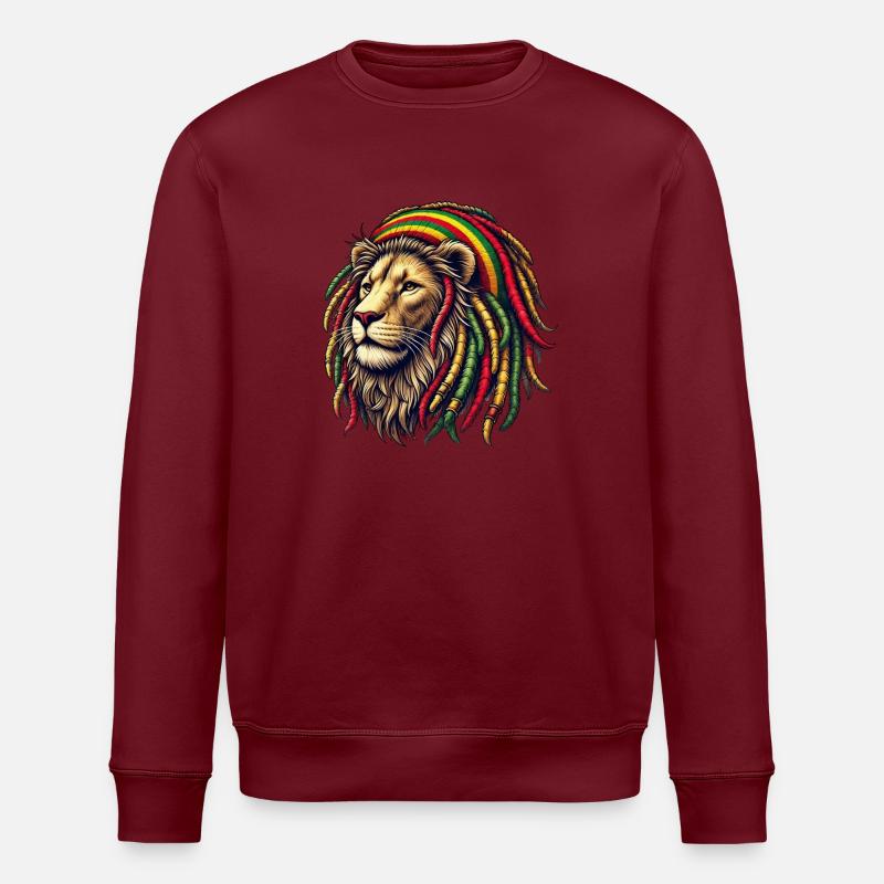 Rasta Löwe - Stanley/Stella Unisex Bio-Sweatshirt ROLLER - Burgunderrot
