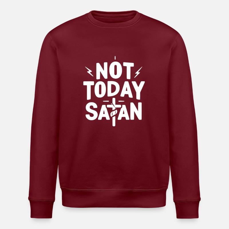 Nicht heute Satan - Stanley/Stella Unisex Bio-Sweatshirt ROLLER - Burgunderrot