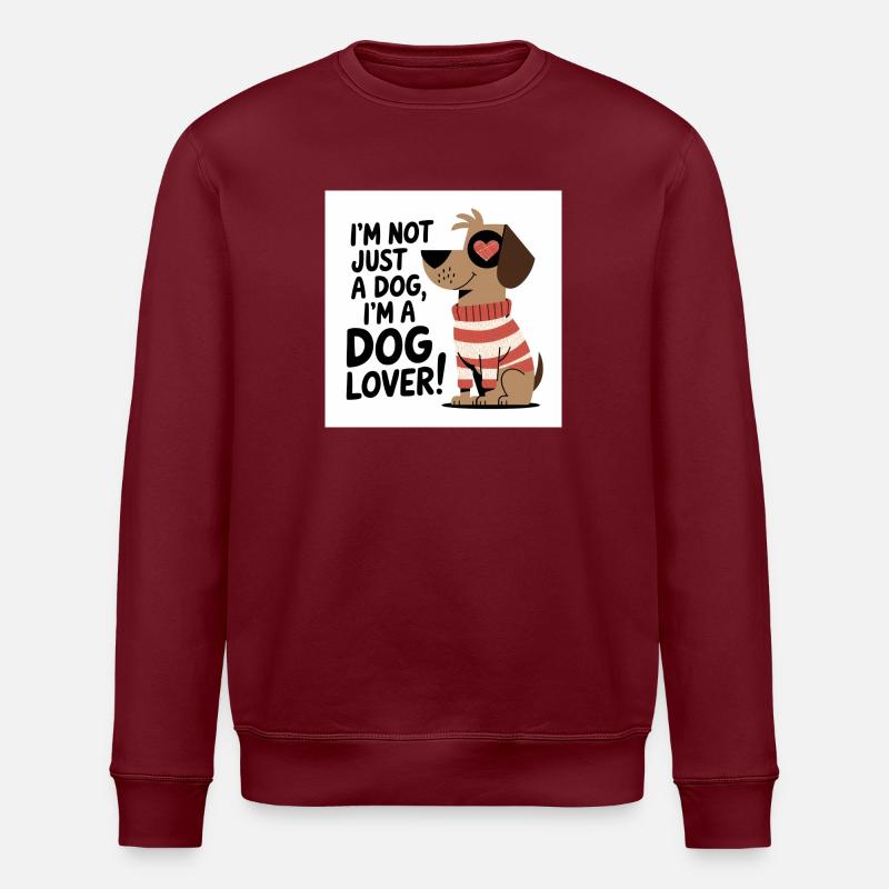 Dog Lover - Stanley/Stella Unisex Bio-Sweatshirt ROLLER - Burgunderrot