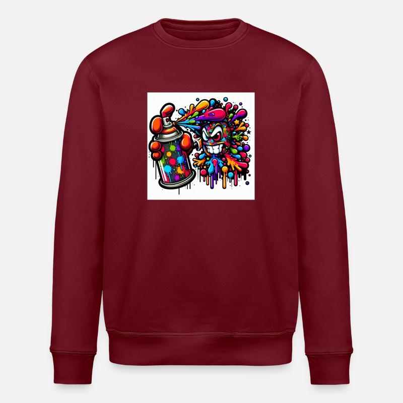graffiti Spray can - Stanley/Stella ROLLER Unisex Organic Sweatshirt - burgundy