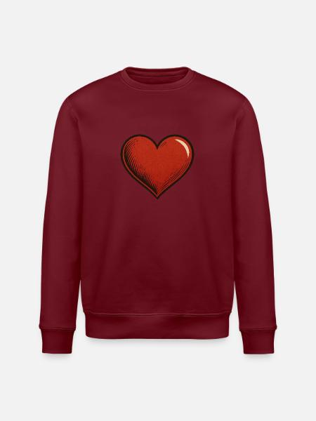 Feuerherz – Voller Kraft & Charakter - Stanley/Stella Unisex Bio-Sweatshirt ROLLER - Burgunderrot