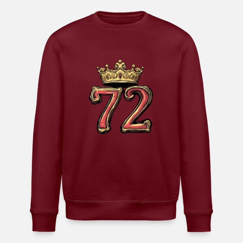Couronne à 72 chiffres - Sweat bio ROLLER Stanley/Stella Unisexe - bordeaux