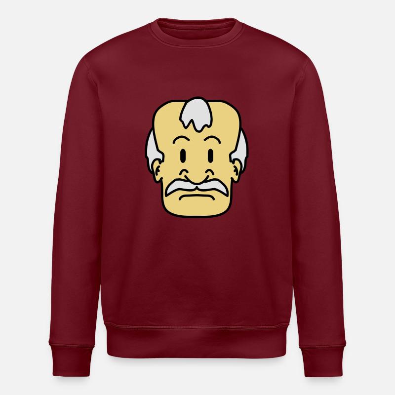 Old Man Face - Stanley/Stella Unisex Bio-Sweatshirt ROLLER - Burgunderrot