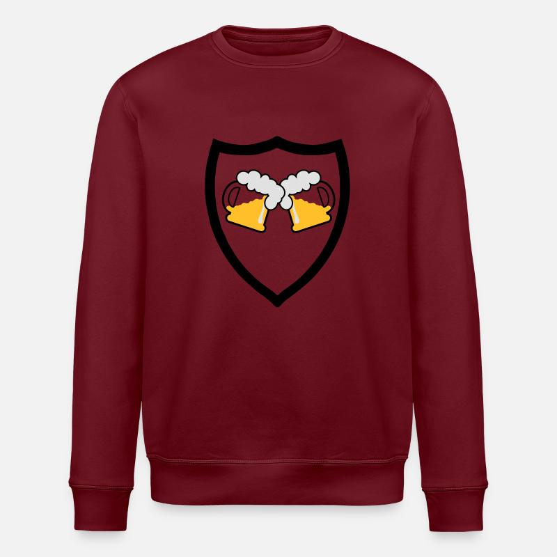Bier Emblem 3c - Stanley/Stella Unisex Bio-Sweatshirt ROLLER - Burgunderrot