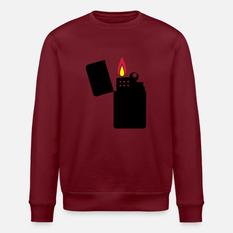 feuerzeug_02 - Stanley/Stella Unisex Bio-Sweatshirt ROLLER - Burgunderrot