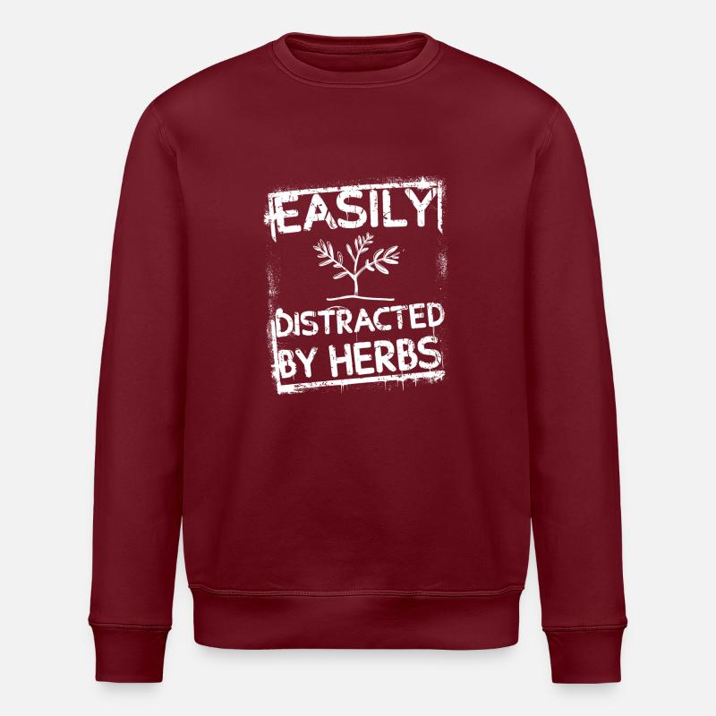 Fascinated by herbs - Stanley/Stella ROLLER Unisex Organic Sweatshirt - burgundy