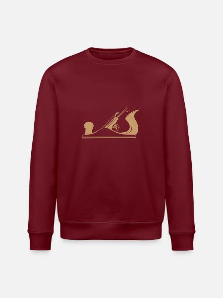 Schreiner Werkzeug Hobel Design - Stanley/Stella Unisex Bio-Sweatshirt ROLLER - Burgunderrot