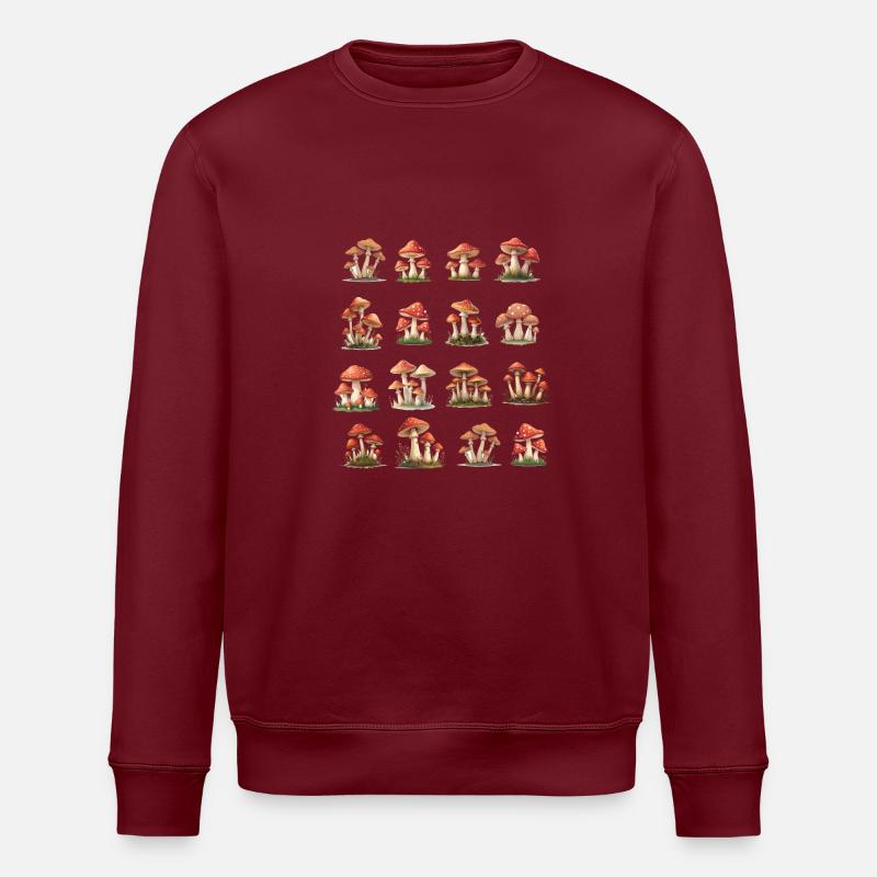 Champignons rouges - Sweat bio ROLLER Stanley/Stella Unisexe - bordeaux