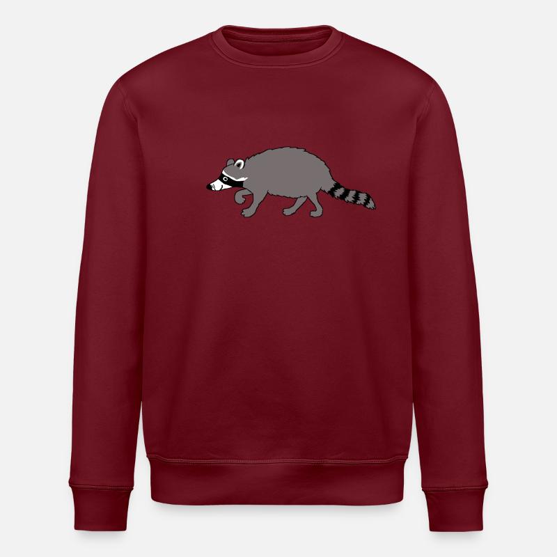 Waschbär - Stanley/Stella Unisex Bio-Sweatshirt ROLLER - Burgunderrot