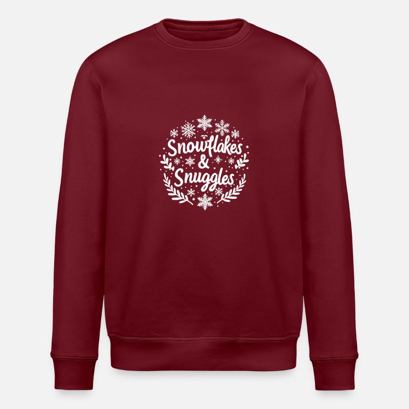 Schneeflocken und Kuscheln - Stanley/Stella Unisex Bio-Sweatshirt ROLLER - Burgunderrot