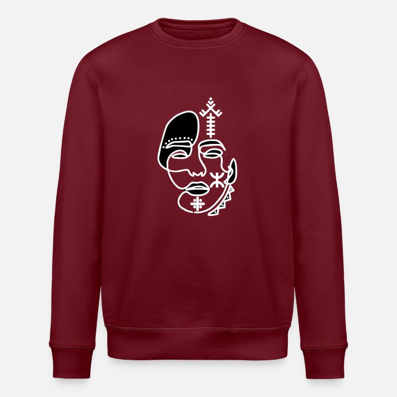VISAGE TATOUAGE AMAZIGHAVEC DES BIJOUX - Sweat bio ROLLER Stanley/Stella Unisexe - bordeaux
