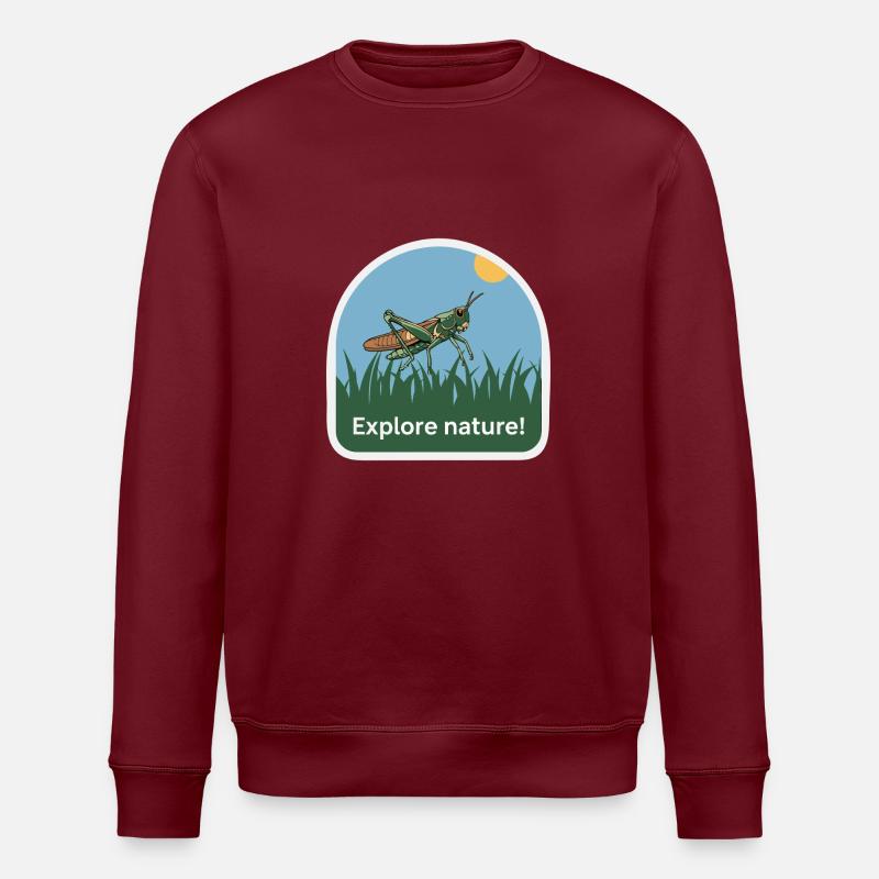 HEUSCHRECKE - Stanley/Stella Unisex Bio-Sweatshirt ROLLER - Burgunderrot