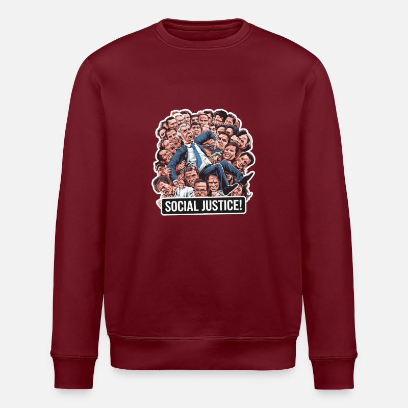 JUSTICE SOCIALE - Sweat bio ROLLER Stanley/Stella Unisexe - bordeaux