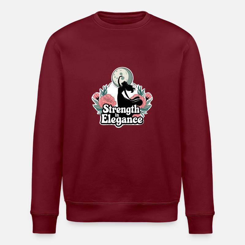 STRENGTH IN ELEGANCE - Stanley/Stella ROLLER Unisex Organic Sweatshirt - burgundy