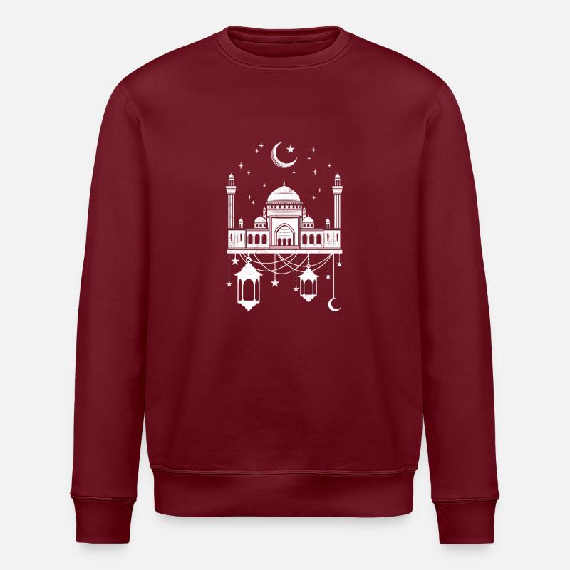 Moschee mit Halbmond - Stanley/Stella Unisex Bio-Sweatshirt ROLLER - Burgunderrot