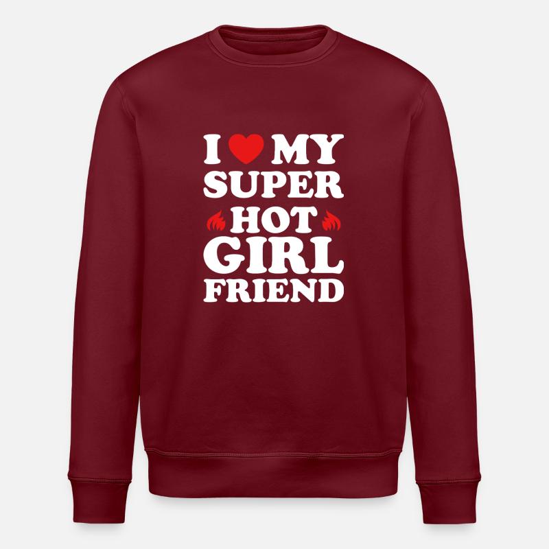 girlfriend1 Zeichenfläche 1 - Stanley/Stella Unisex Bio-Sweatshirt ROLLER - Burgunderrot