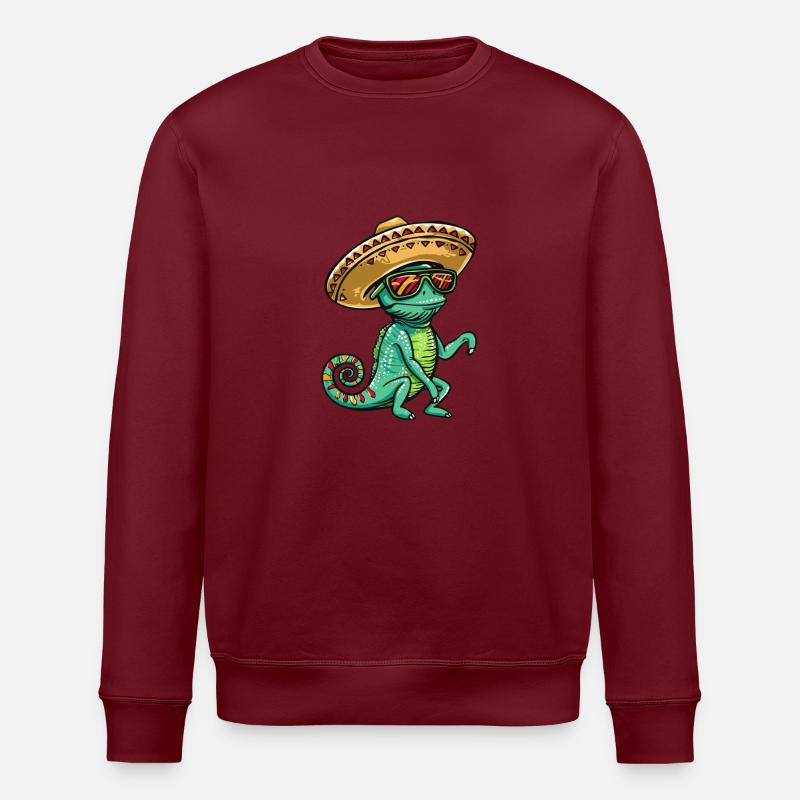 Chameleon Lustig Sombrero - Stanley/Stella Unisex Bio-Sweatshirt ROLLER - Burgunderrot