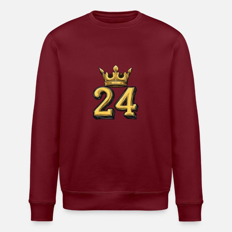 Couronne à 24 chiffres - Sweat bio ROLLER Stanley/Stella Unisexe - bordeaux