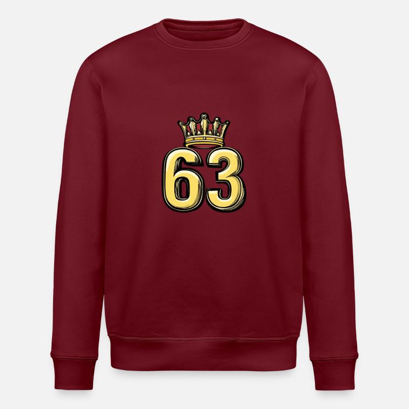 63 Number Krone - Stanley/Stella ROLLER Unisex Organic Sweatshirt - burgundy