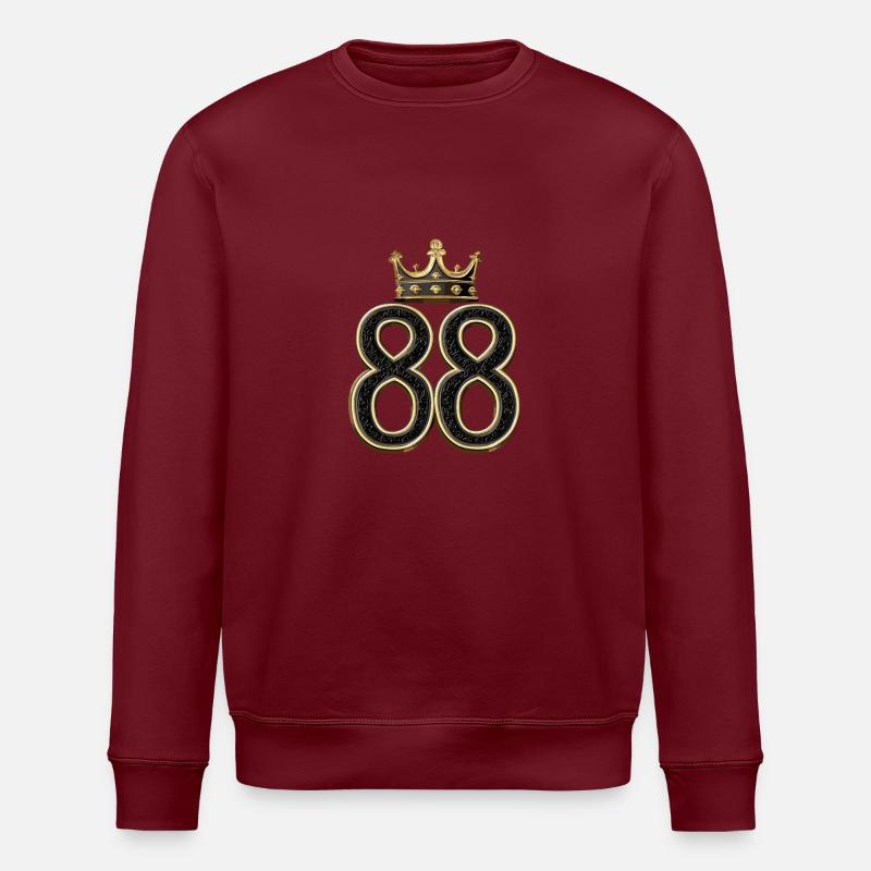 Couronne à 88 chiffres - Sweat bio ROLLER Stanley/Stella Unisexe - bordeaux