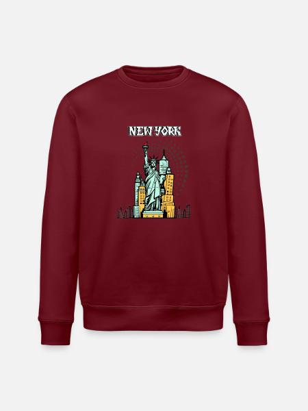 New Yorker Ikone - Stanley/Stella Unisex Bio-Sweatshirt ROLLER - Burgunderrot