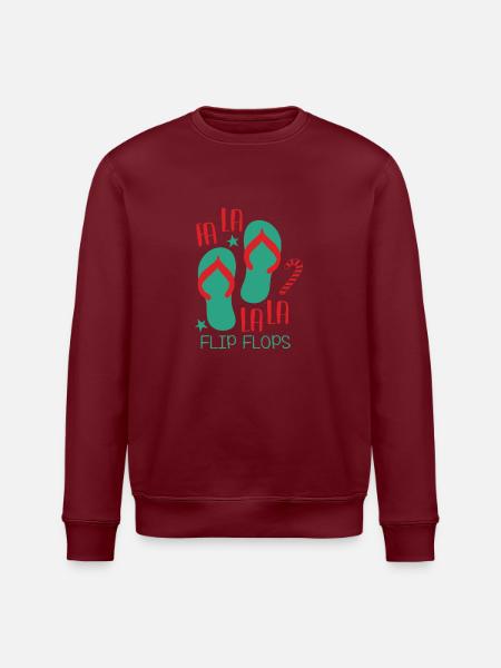 Fa-La-La Flip-Flops - Stanley/Stella ROLLER Unisex Organic Sweatshirt - burgundy