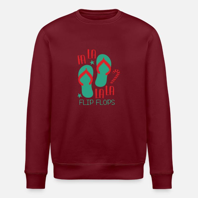 Fa-La-La Flip-Flops - Stanley/Stella Unisex Bio-Sweatshirt ROLLER - Burgunderrot