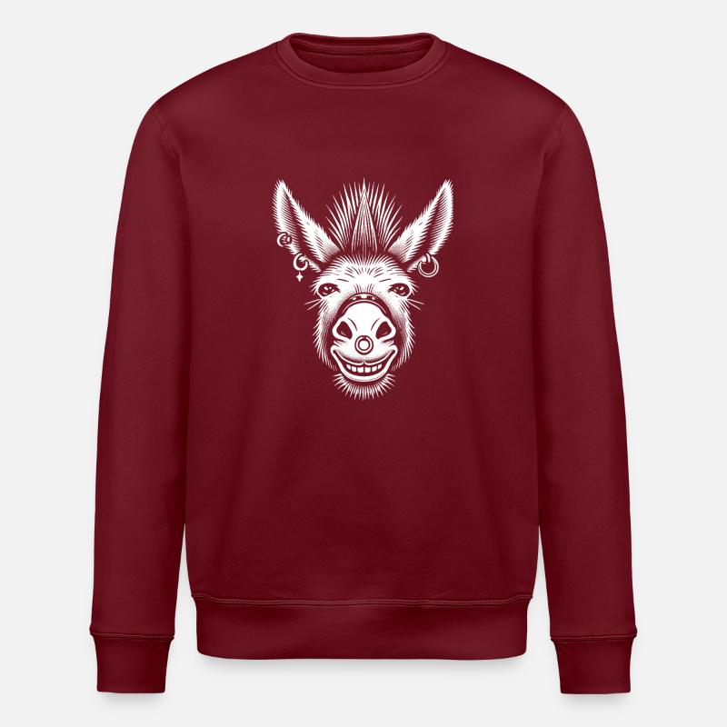 Âne - Sweat bio ROLLER Stanley/Stella Unisexe - bordeaux