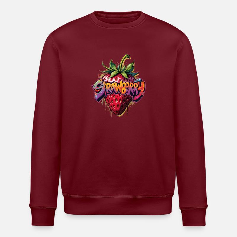 Schöne und leckere Erdbeere - Stanley/Stella Unisex Bio-Sweatshirt ROLLER - Burgunderrot