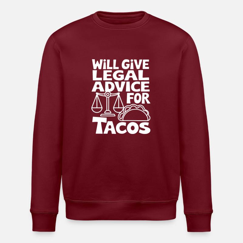 Paragraphs and tacos - Stanley/Stella ROLLER Unisex Organic Sweatshirt - burgundy