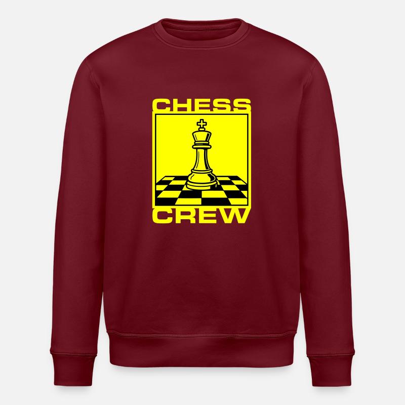 Schach Crew Verein - Stanley/Stella Unisex Bio-Sweatshirt ROLLER - Burgunderrot