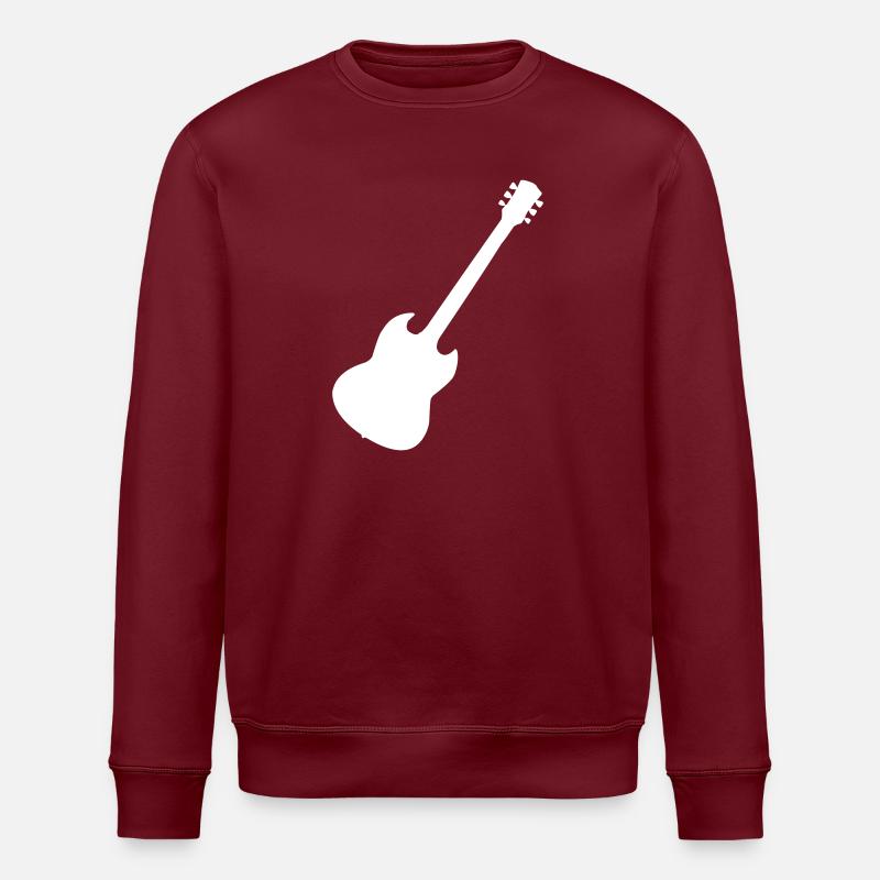 gitarre - Stanley/Stella Unisex Bio-Sweatshirt ROLLER - Burgunderrot