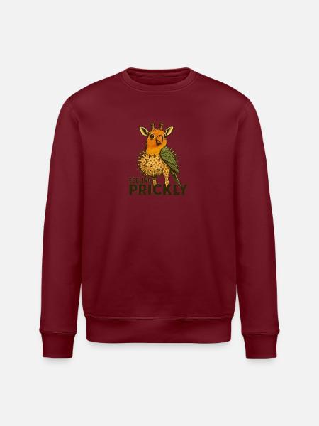 Vogel Giraffe Igel - Stanley/Stella Unisex Bio-Sweatshirt ROLLER - Burgunderrot