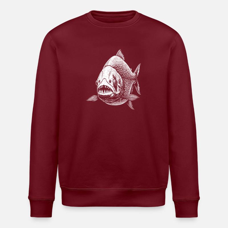 Piranhas - Stanley/Stella ROLLER Unisex Organic Sweatshirt - burgundy