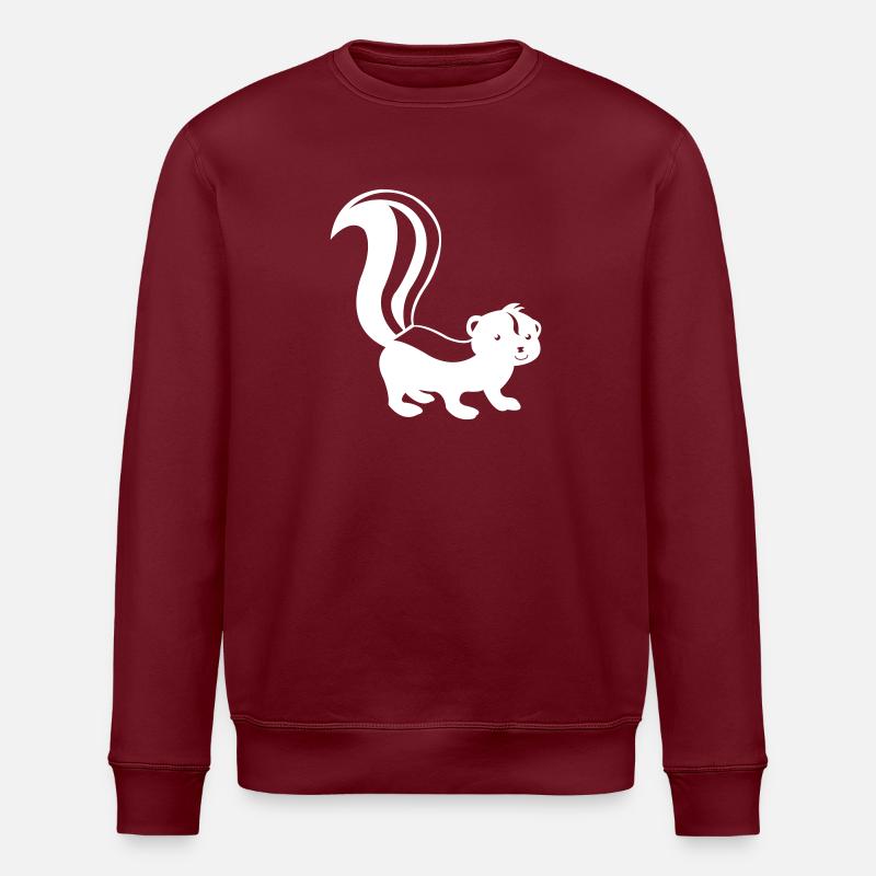 Skunk Comic - Stanley/Stella ROLLER Unisex Organic Sweatshirt - burgundy