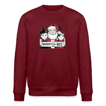 Vilain ou gentil joueur de paintball Le Père Noël demande ? - Sweat bio ROLLER Stanley/Stella Unisexe - bordeaux - Devant - Nik (191cm)