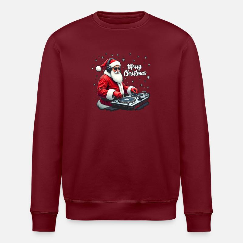 DJ Père Noël Weihnachtsmann - Sweat bio ROLLER Stanley/Stella Unisexe - bordeaux