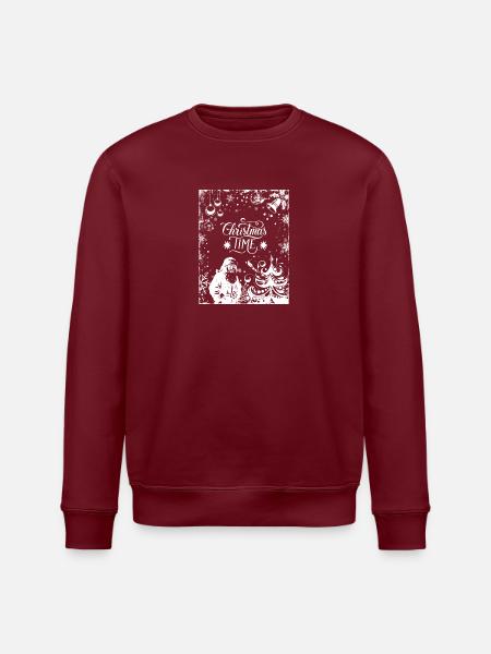 CHRMS TIME - Stanley/Stella Unisex Bio-Sweatshirt ROLLER - Burgunderrot