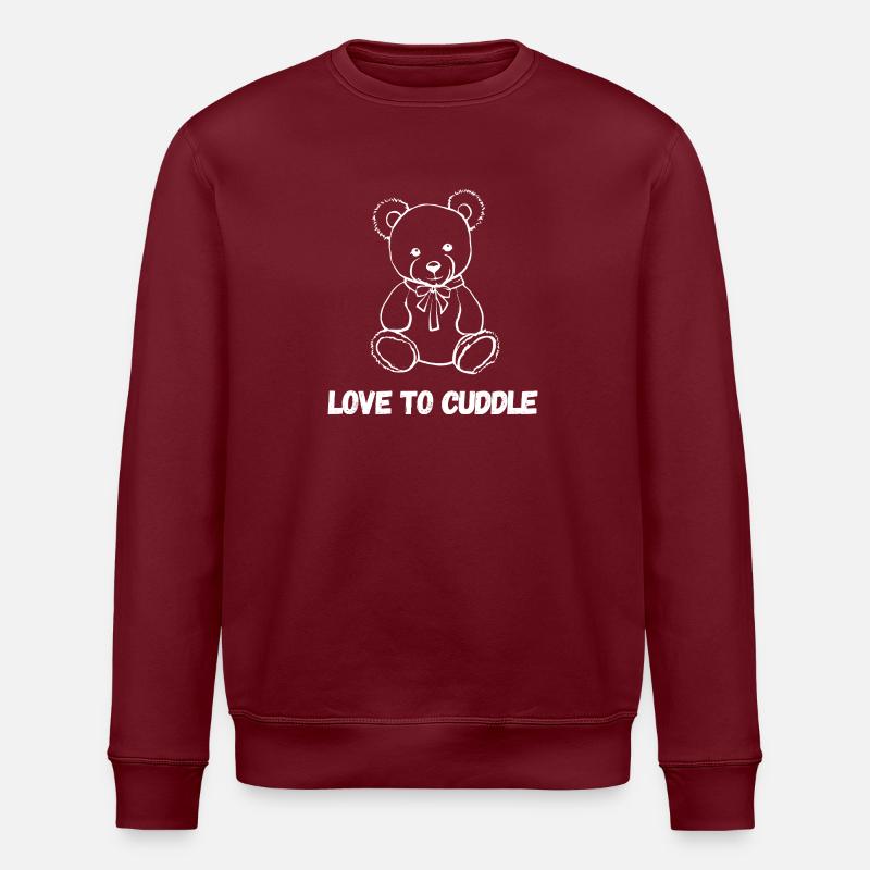 Love to Cuddle - Stanley/Stella ROLLER Unisex Organic Sweatshirt - burgundy