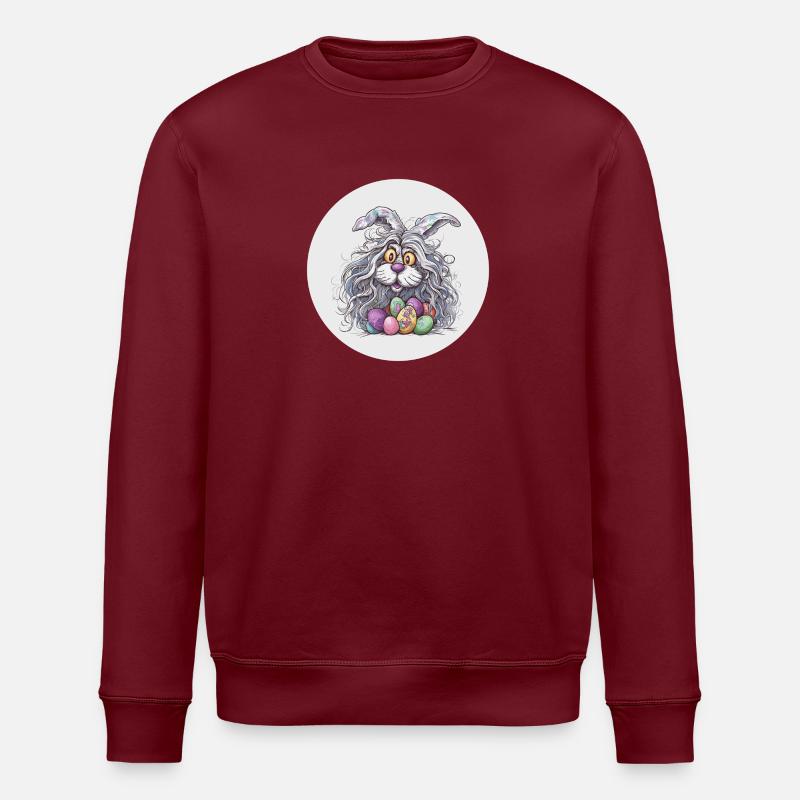 Osterhase - Stanley/Stella Unisex Bio-Sweatshirt ROLLER - Burgunderrot