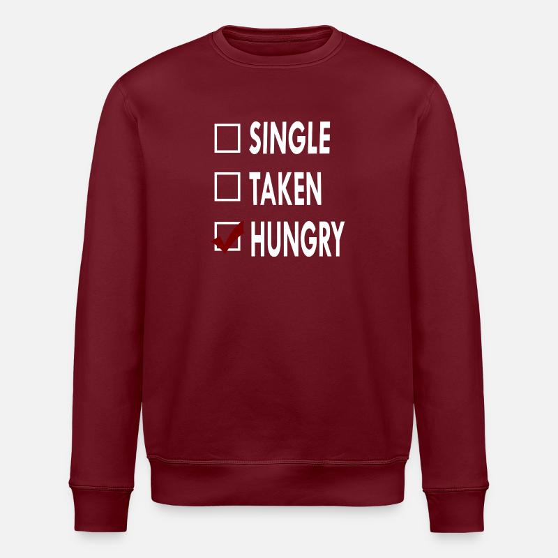 SINGLE HUNGRY - Stanley/Stella ROLLER Unisex Organic Sweatshirt - burgundy