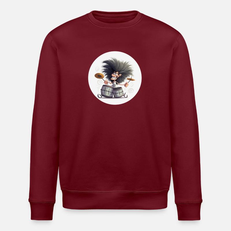 Drummer Man - Stanley/Stella Unisex Bio-Sweatshirt ROLLER - Burgunderrot